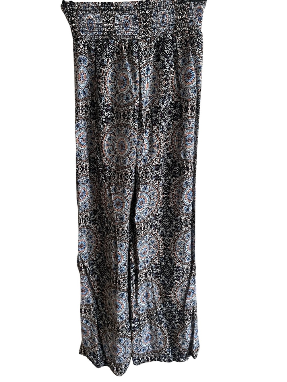 Printed Wide-Leg Palazzo Pants Multicolor s - Picture 3 of 6